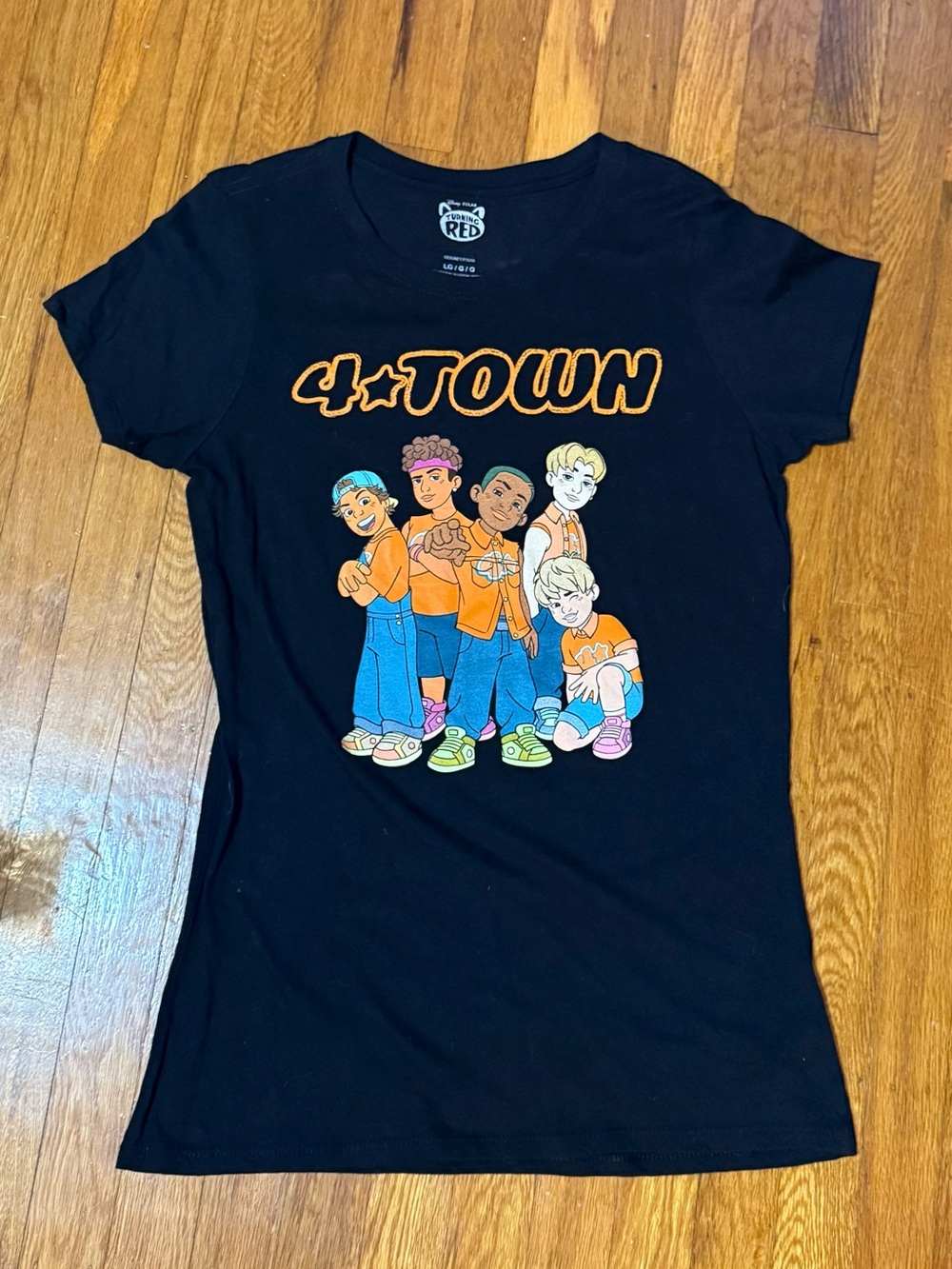 Disney 4*TOWN Graphic Tee Women’s - Black with Orange Artwork size Large